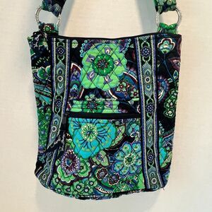 Vera Bradley Blue Rhapsody Crossbody Bag 11 x 10.5 x 2 Blue Green RETIRED